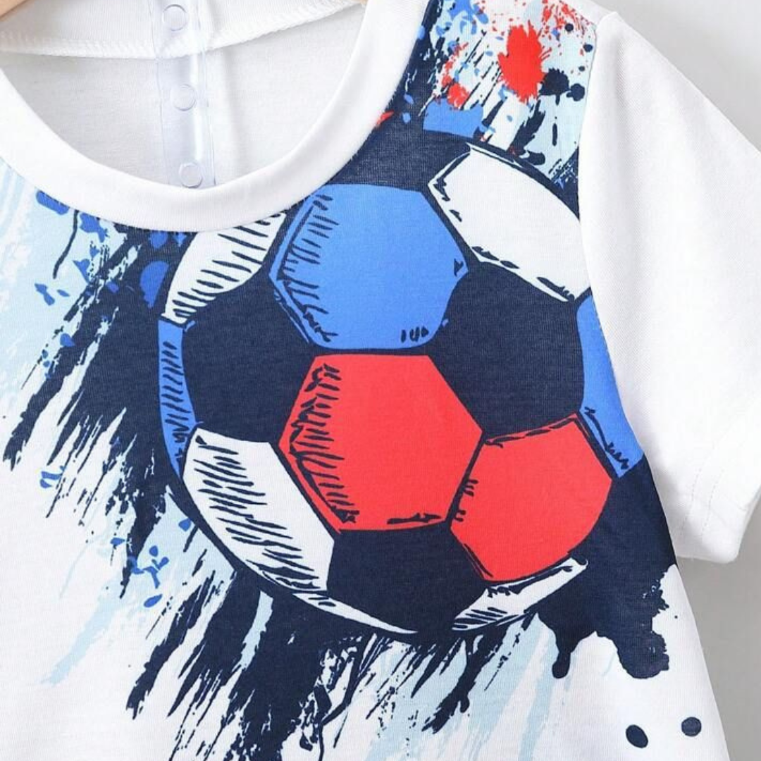 Football T-Shirt & Shorts Set for Kids | Stylish Summer Outfit for Baby Boys & Girls