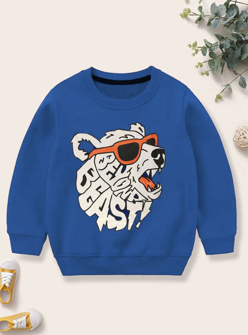 Printed Fleece Winter Sweatshirt For Kids Boys & Girl|kids clothes|kids winter clothes